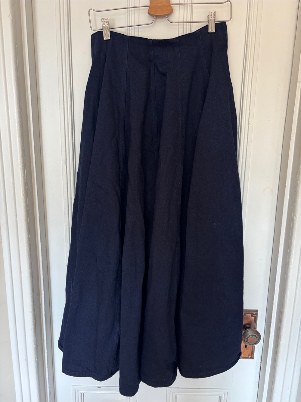 COS Navy Maxi A-Line Skirt